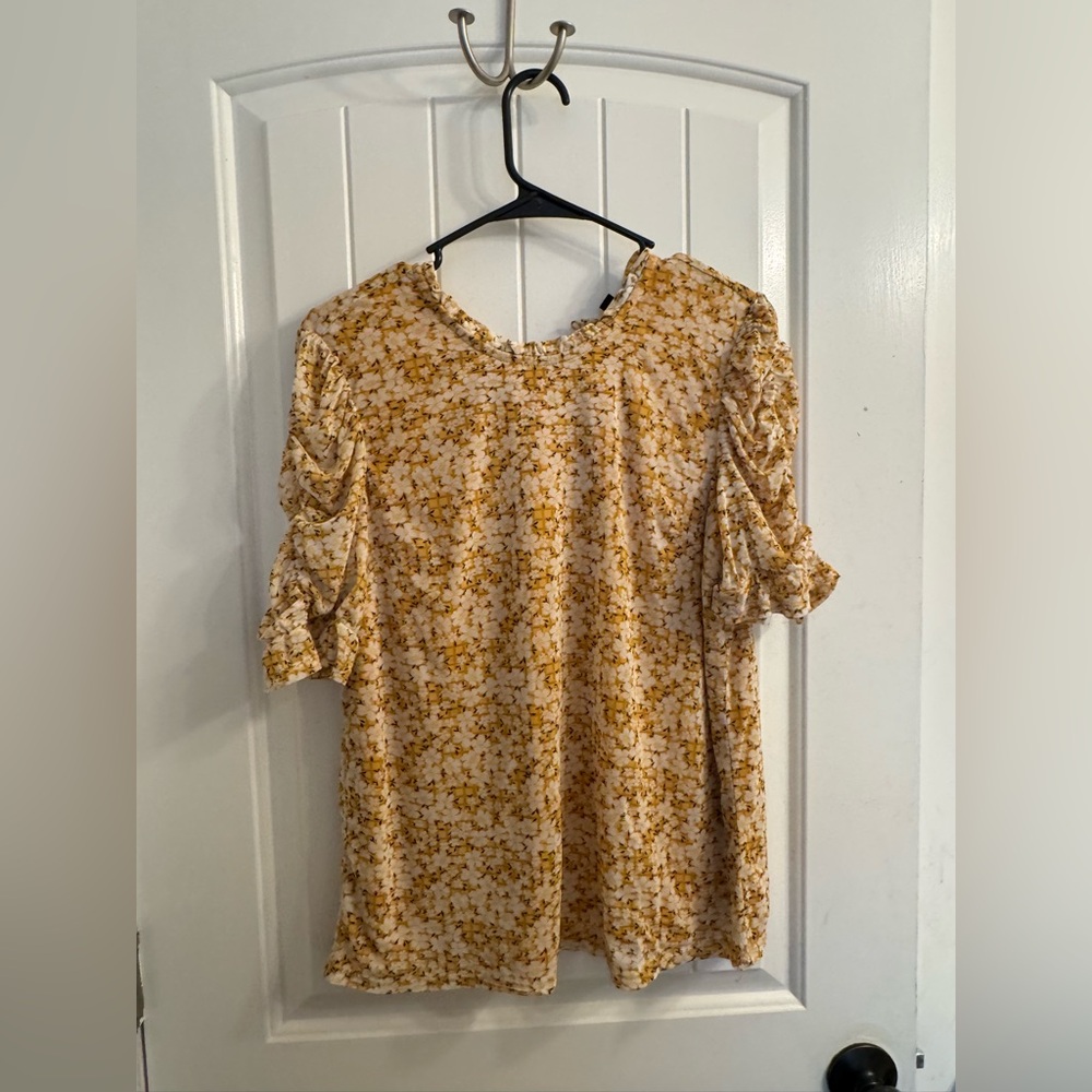 Sara Michelle Yellow Floral Top